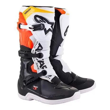 Bota Alpinestars Tech 3 - Branco/Preto/Vermelho