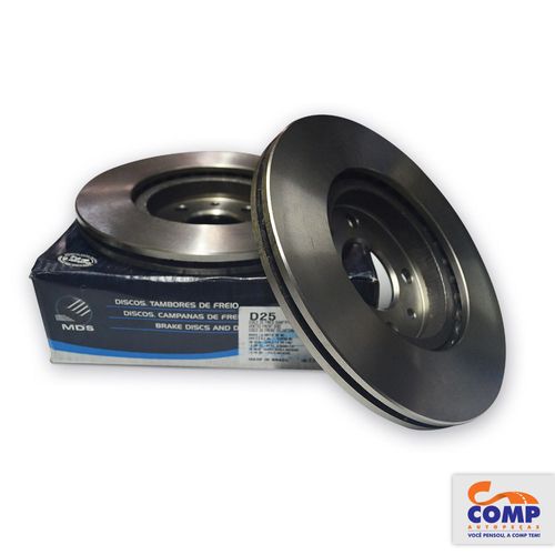 Disco de Freio Dianteiro Ventilado 145 146 155 Brava Doblò Idea Marea Palio Weekend Siena Strada Tempra Barchetta 145 146 155 1992 em diante MDS D25