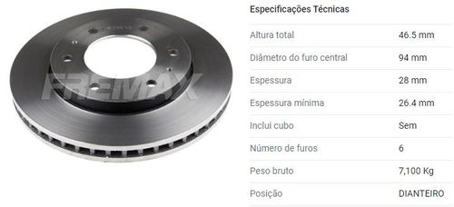 Disco Freio Dianteiro Mitsubishi L-200 Triton 2008 Ventilad