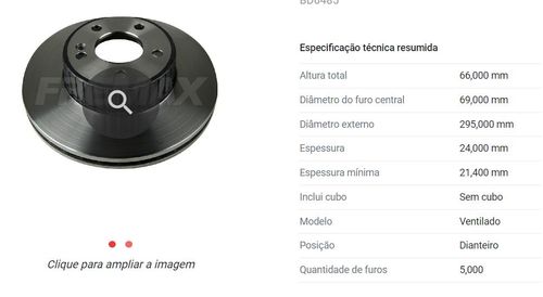 Disco Freio Dianteiro Mercedes Benz C180 2014