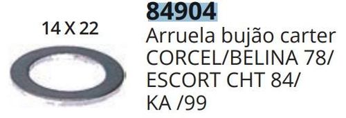 Arruela Bujao Carter Corcel Pampa Cht Escort 83 Ferro (14X2