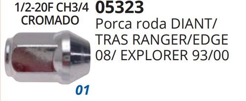 Porca Roda Ranger 05 12 Cromado