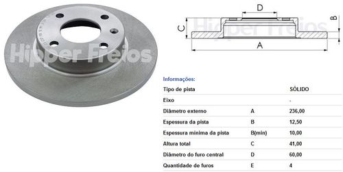 Disco Freio Dianteiro Corsa 1.0 1.4 1994 Solido
