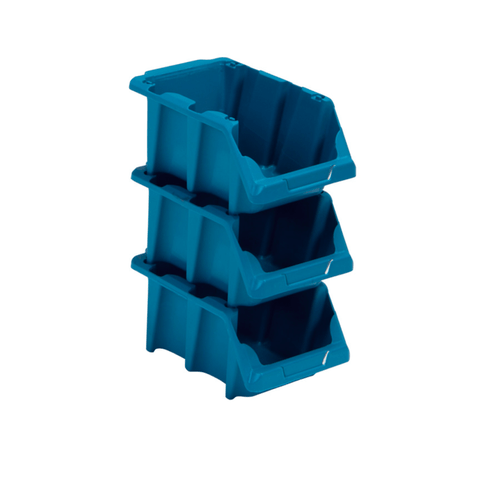 Kit Gaveta Plástica Pratica Empilhável - Nº 5 - Azul - Presto (4 peças)