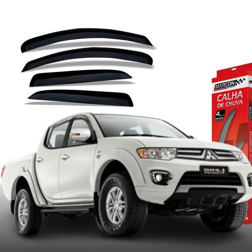 Calha de Chuva L200 Triton 2008 até 2016 4 Portas Mitsubishi Marçon