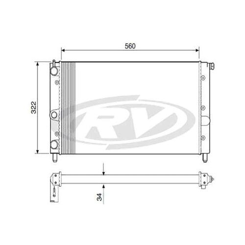 Radiador Fiat Uno 1.0 1.5 1996 A 2001 Sem Ar