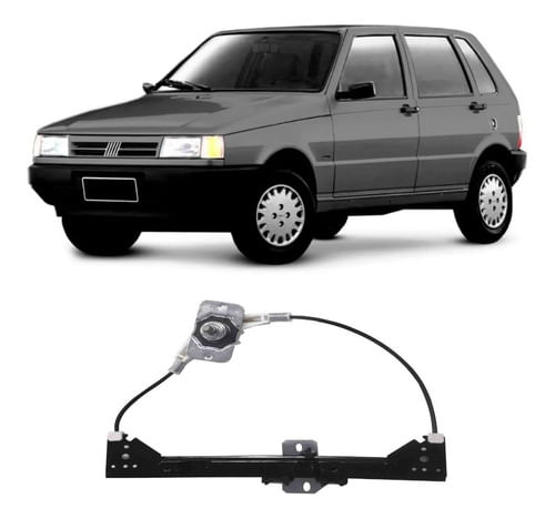 Máquina Vidro Mecânica Traseira Direita Uno 1984/2013