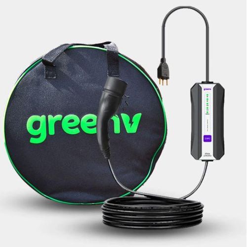 Carregador Portátil de Carro Elétrico 3,6 kW - BR/T2 - 20A - GreenV GV3-2Home com Suporte de Parede